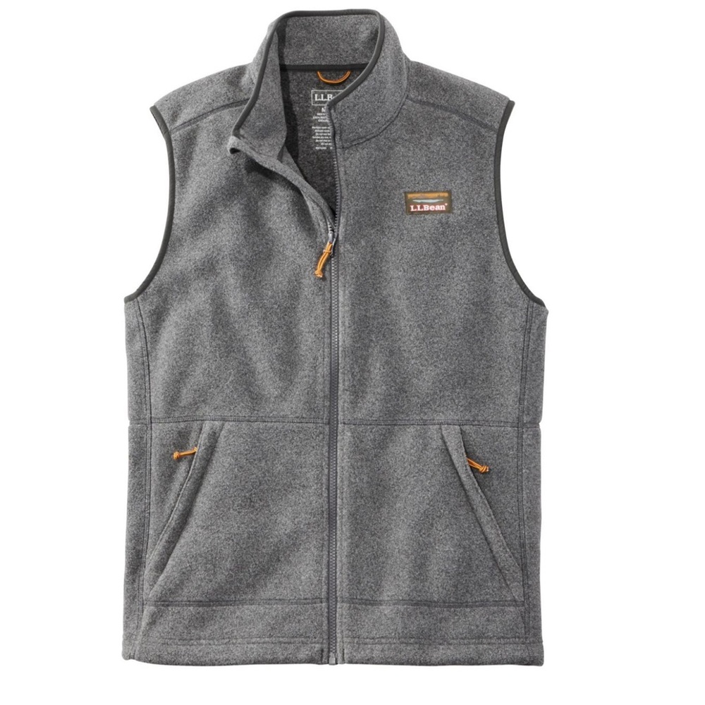 L.L. Bean Men's Mountain Classic Fleece Vest in Charcoal Heather